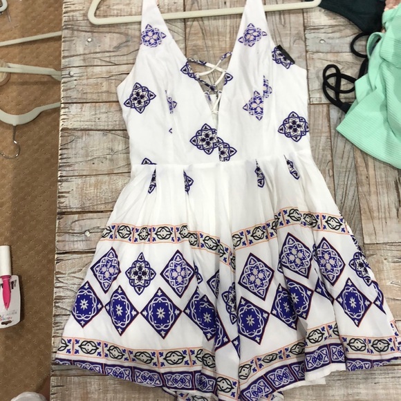 LF Other - Romper from LF too short for me! White and blue